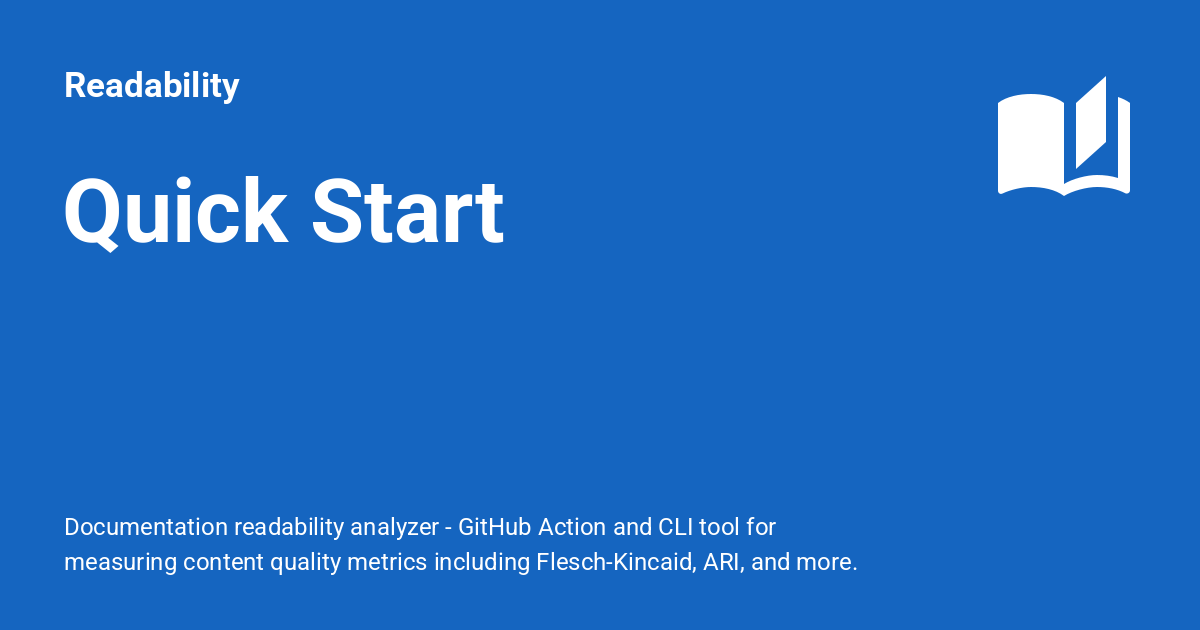 Quick Start - Readability