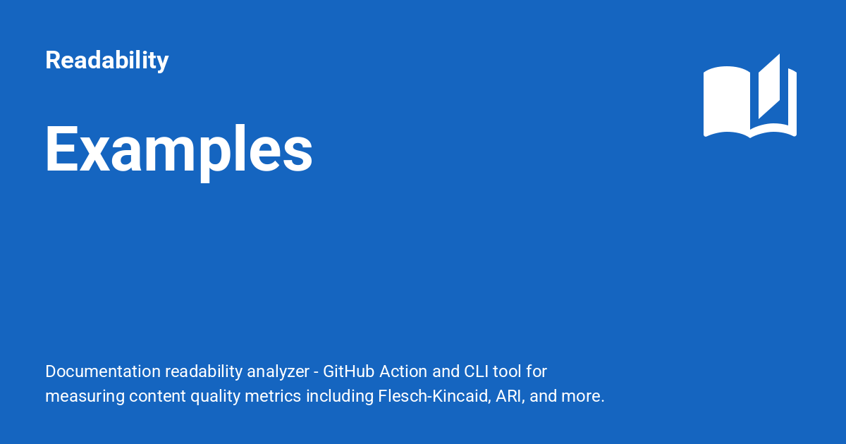 Examples - Readability