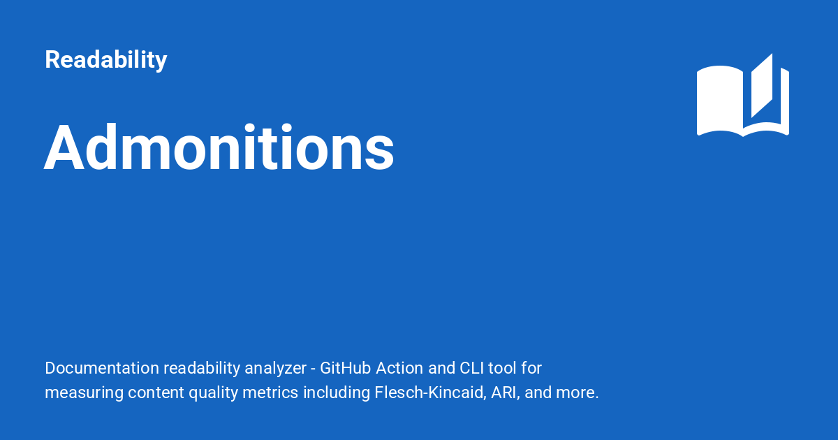 Admonitions - Readability