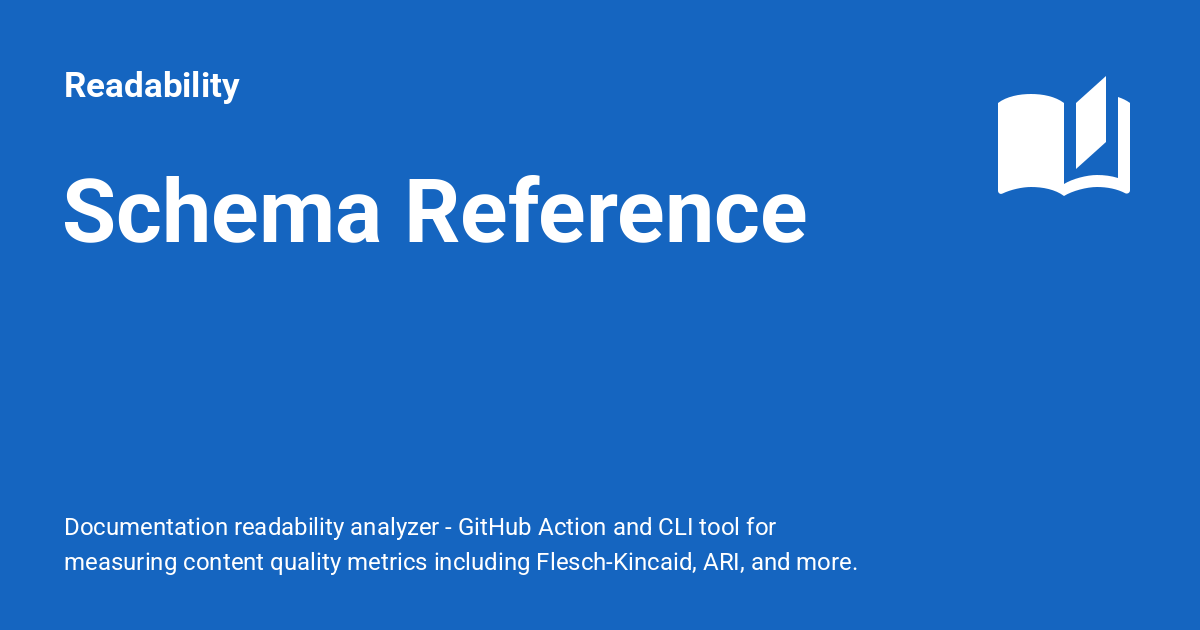 Schema Reference - Readability